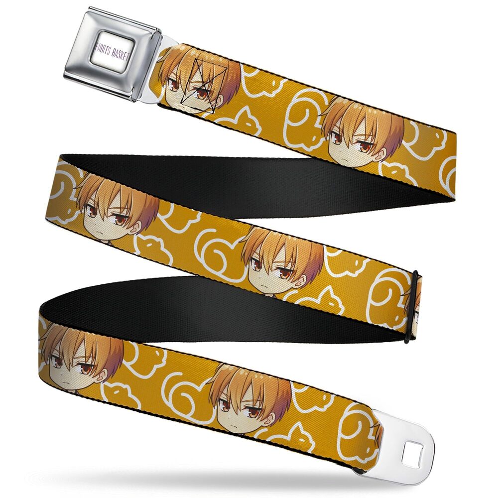 5270 Crunchyroll Belt, Seatbelt Buckle Belt, Fruits Basket Chibi Kyo Soma